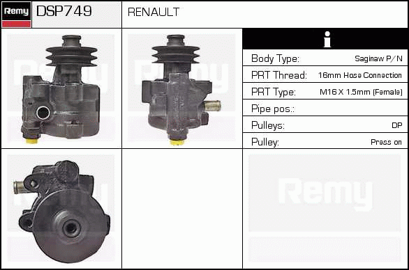 DELCO REMY DSP749 Hydraulic...