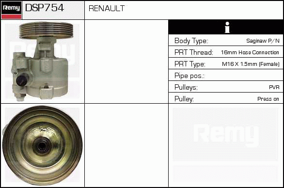 DELCO REMY DSP754 Hydraulic...