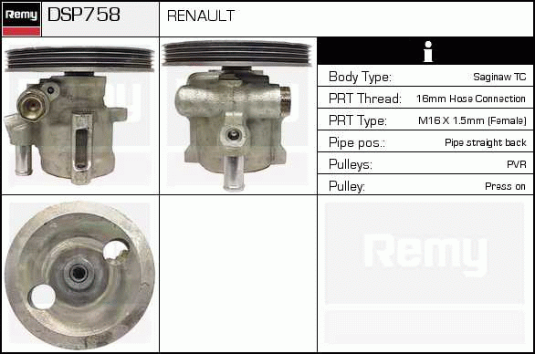 DELCO REMY DSP758 Hydraulic...