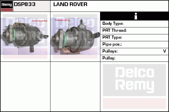 DELCO REMY DSP833 Hydraulic...