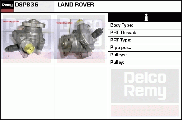 DELCO REMY DSP836 Hydraulic...