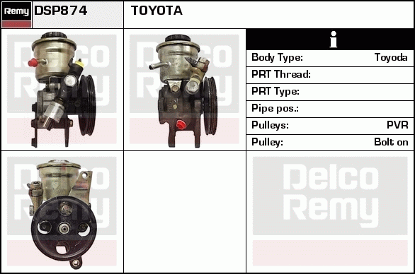 DELCO REMY DSP874 Hydraulic...