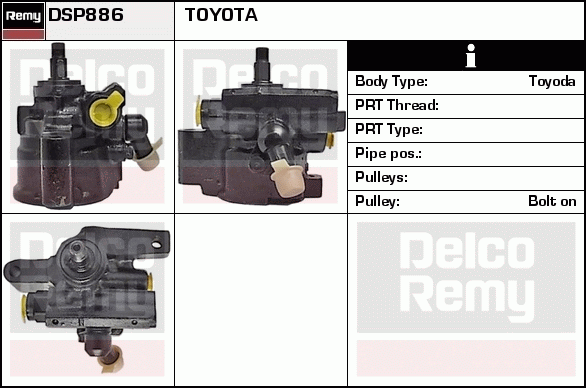 DELCO REMY DSP886 Hydraulic...