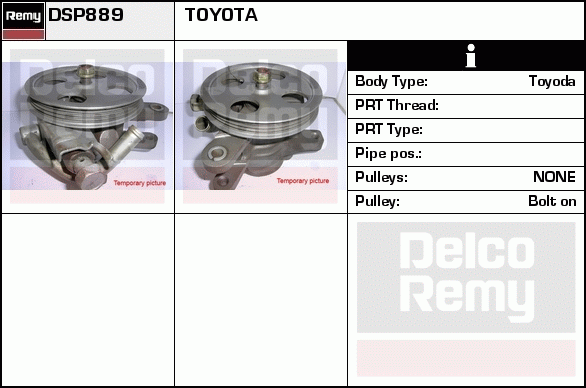 DELCO REMY DSP889 Hydraulic...