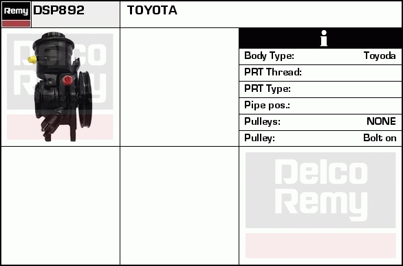 DELCO REMY DSP892 Hydraulic...