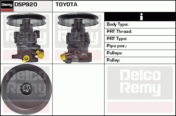 DELCO REMY DSP920 Hydraulic...