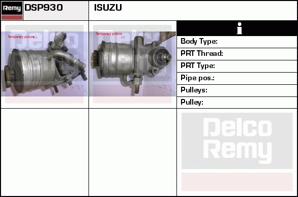 DELCO REMY DSP930 Hydraulic...