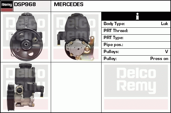 DELCO REMY DSP968 Hydraulic...