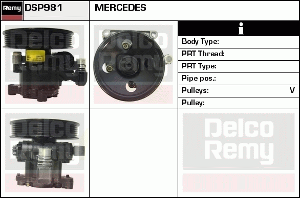 DELCO REMY DSP981 Hydraulic...