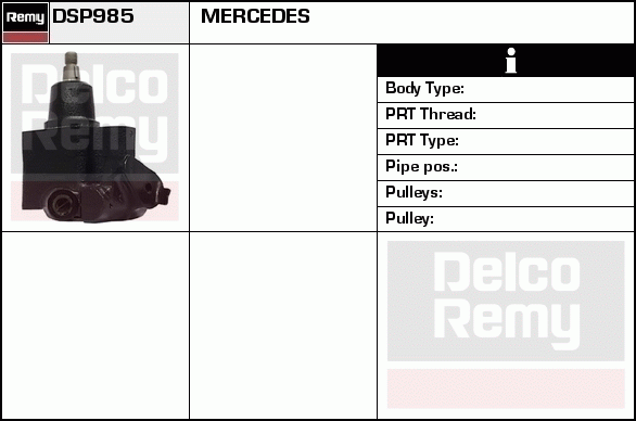 DELCO REMY DSP985 Hydraulic...