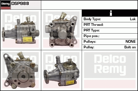 DELCO REMY DSP988 Hydraulic...