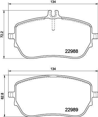 PAGID T2800 Σετ τακάκια,...