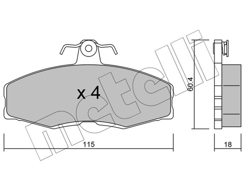 METELLI 22-0039-0 Brake Pad...