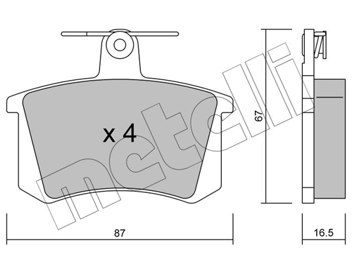 METELLI 22-0048-0 Brake Pad...