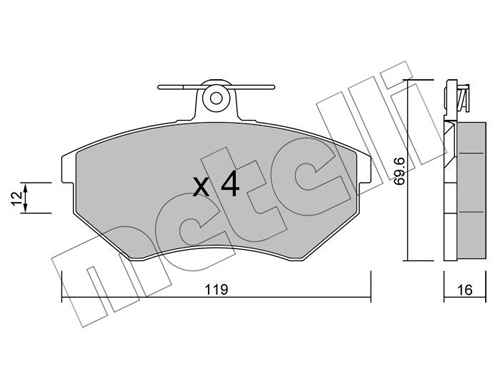 METELLI 22-0050-0 Brake Pad...