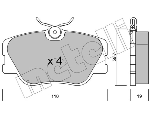 METELLI 22-0061-0 Brake Pad...