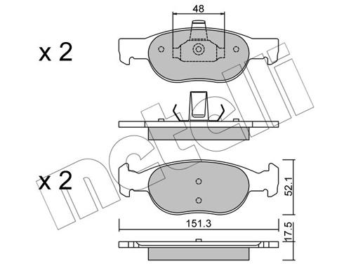 METELLI 22-0079-2 Brake Pad...