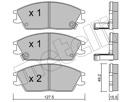 METELLI 22-0081-1 Brake Pad...