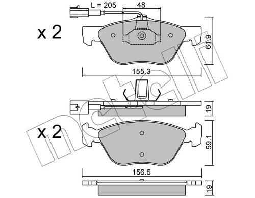 METELLI 22-0083-0 Brake Pad...