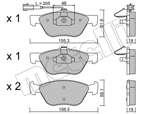 METELLI 22-0083-2 Brake Pad...
