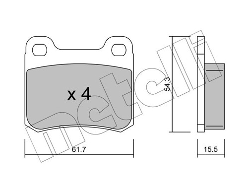METELLI 22-0092-1 Brake Pad...