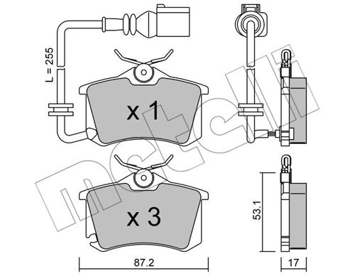 METELLI 22-0100-4 Brake Pad...