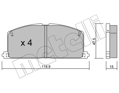 METELLI 22-0108-0 Brake Pad...