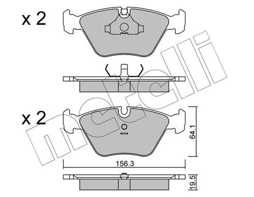 METELLI 22-0122-0 Brake Pad...