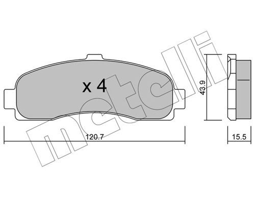 METELLI 22-0145-0 Brake Pad...