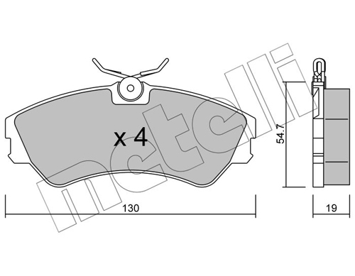 METELLI 22-0162-0 Brake Pad...
