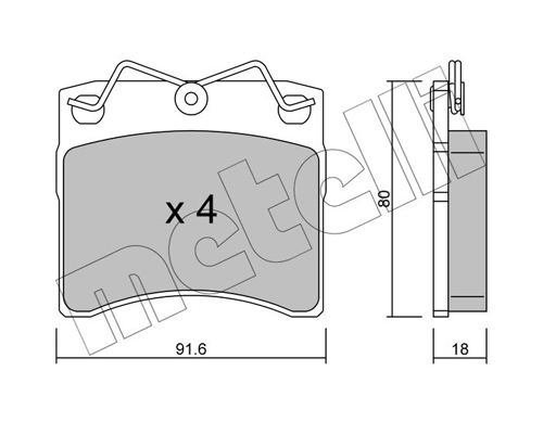 METELLI 22-0163-0 Brake Pad...