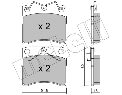 METELLI 22-0163-1 Brake Pad...