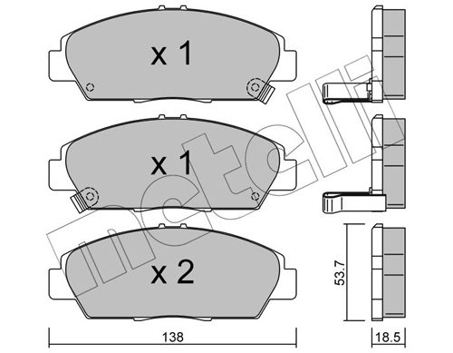 METELLI 22-0172-0 Brake Pad...