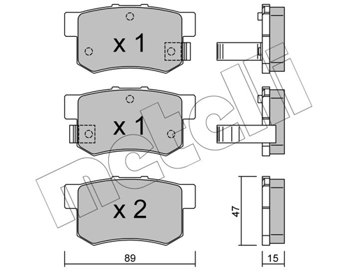 METELLI 22-0173-0 Brake Pad...