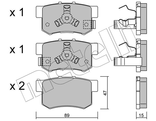 METELLI 22-0173-1 Brake Pad...