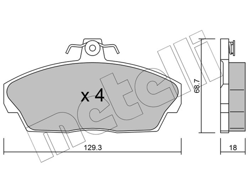 METELLI 22-0174-1 Brake Pad...