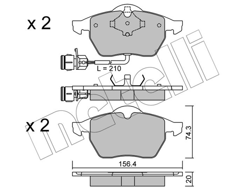 METELLI 22-0181-0 Brake Pad...