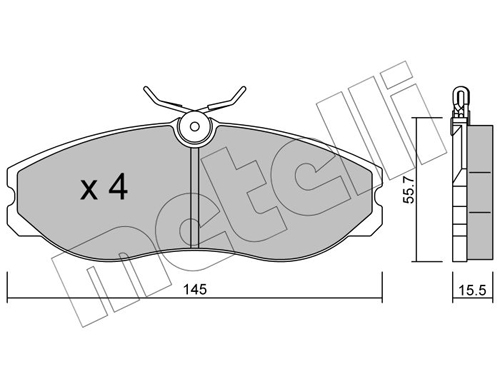 METELLI 22-0198-0 Brake Pad...
