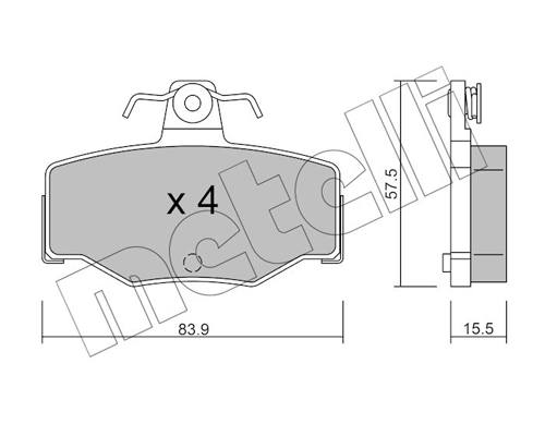 METELLI 22-0199-0 Brake Pad...
