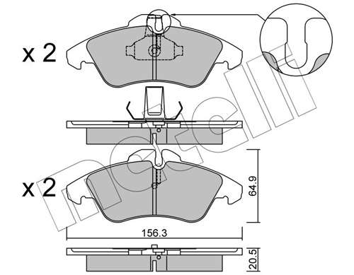 METELLI 22-0256-0 Brake Pad...