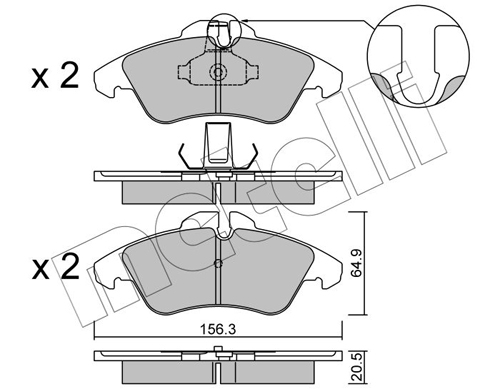 METELLI 22-0256-1 Brake Pad...