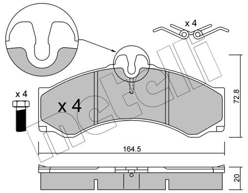 METELLI 22-0262-0 Brake Pad...