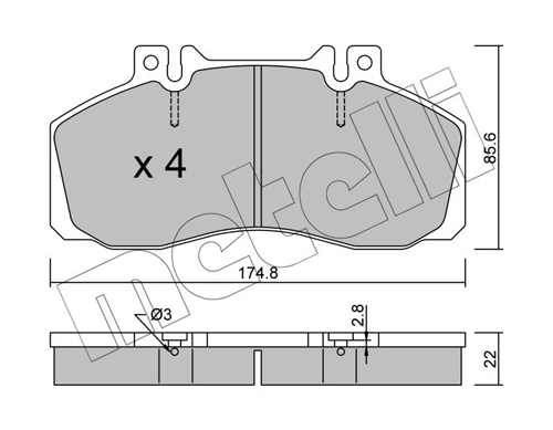 METELLI 22-0267-0 Brake Pad...