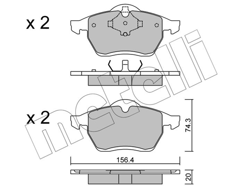 METELLI 22-0279-0 Brake Pad...