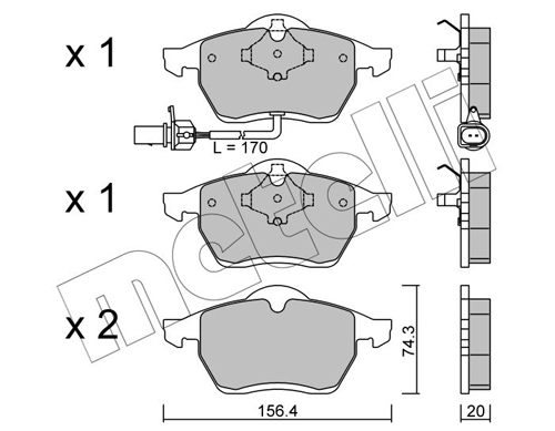 METELLI 22-0279-1 Brake Pad...