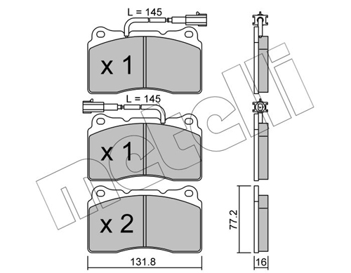 METELLI 22-0288-0 Brake Pad...