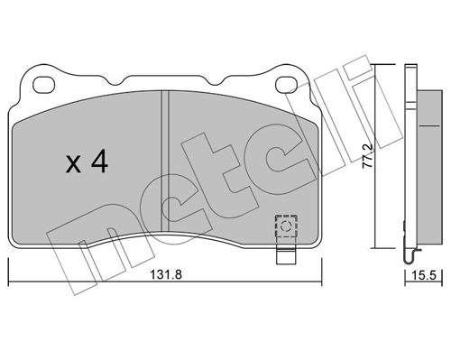 METELLI 22-0288-8 Brake Pad...