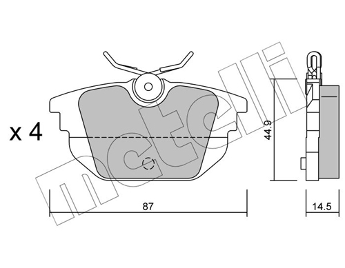 METELLI 22-0299-0 Brake Pad...