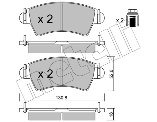 METELLI 22-0313-0 Brake Pad...