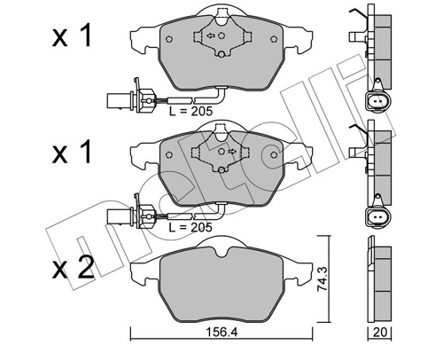 METELLI 22-0314-0 Brake Pad...
